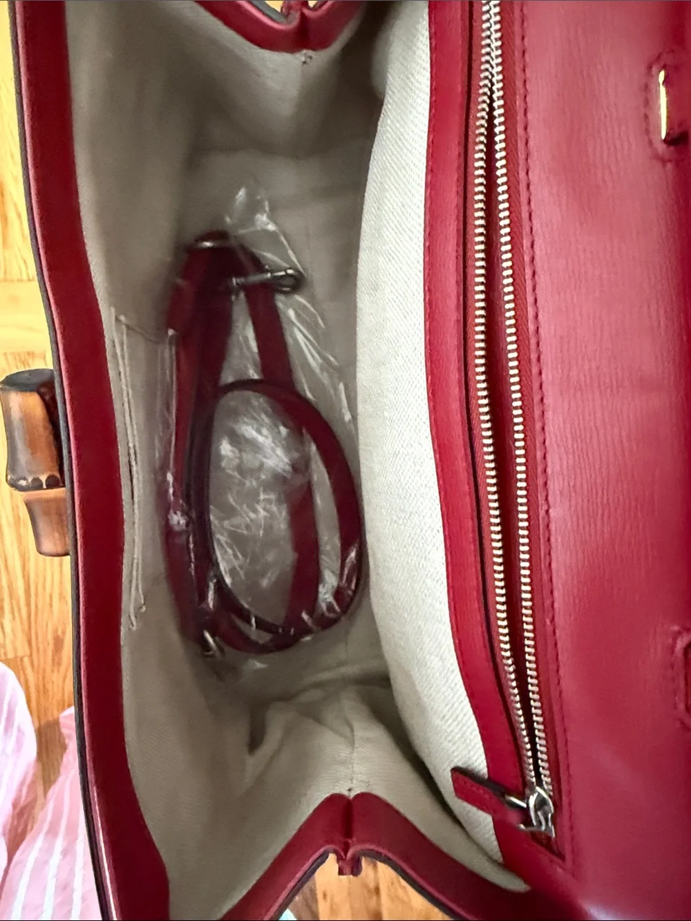 Gucci Red Floral Top-Handle Crossbody Bag